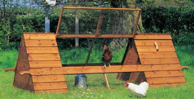 Triangular Chicken Tractor with handles